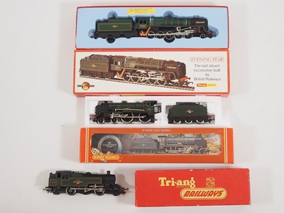 Lot 400 - A group of TRIANG HORNBY OO gauge steam...