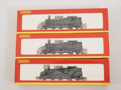Lot 423 - A trio of HORNBY OO gauge Prairie tank steam...