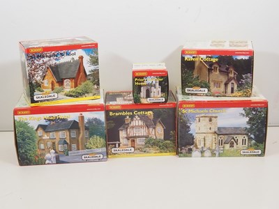Lot 488 - A town of HORNBY SKALEDALE OO gauge resin...