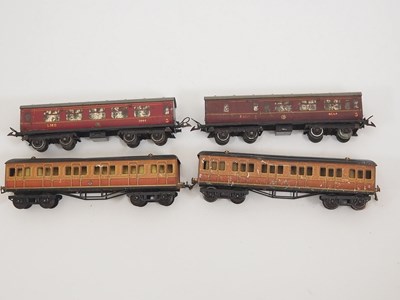 Lot 509 - A group of HORNBY O gauge coaches in LNER teak...
