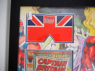 Lot 93 - CAPTAIN BRITAIN #1 - Framed and glazed display...
