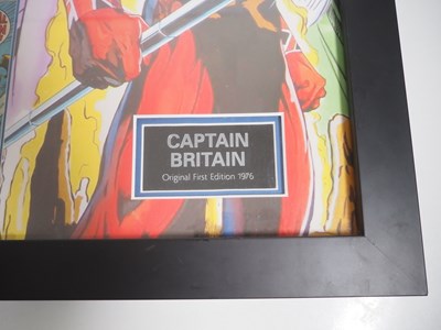 Lot 93 - CAPTAIN BRITAIN #1 - Framed and glazed display...