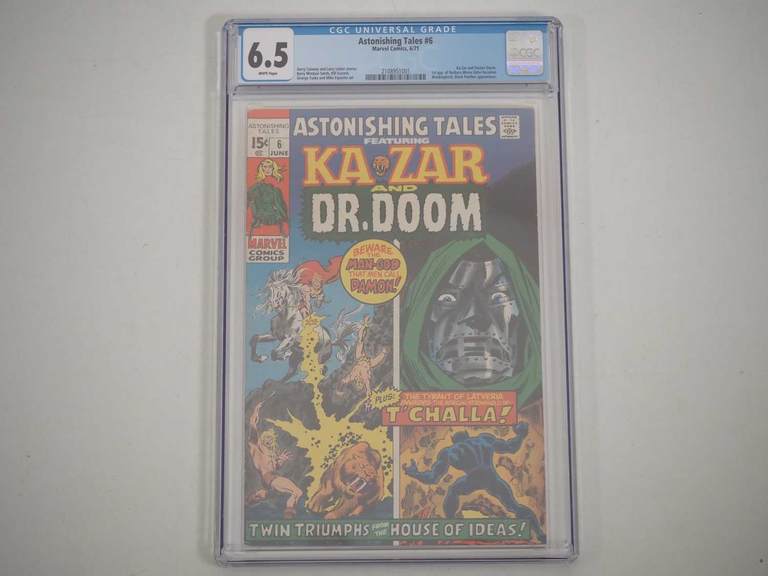 Lot 40 - ASTONISHING TALES #6 (1971 - MARVEL) - GRADED...