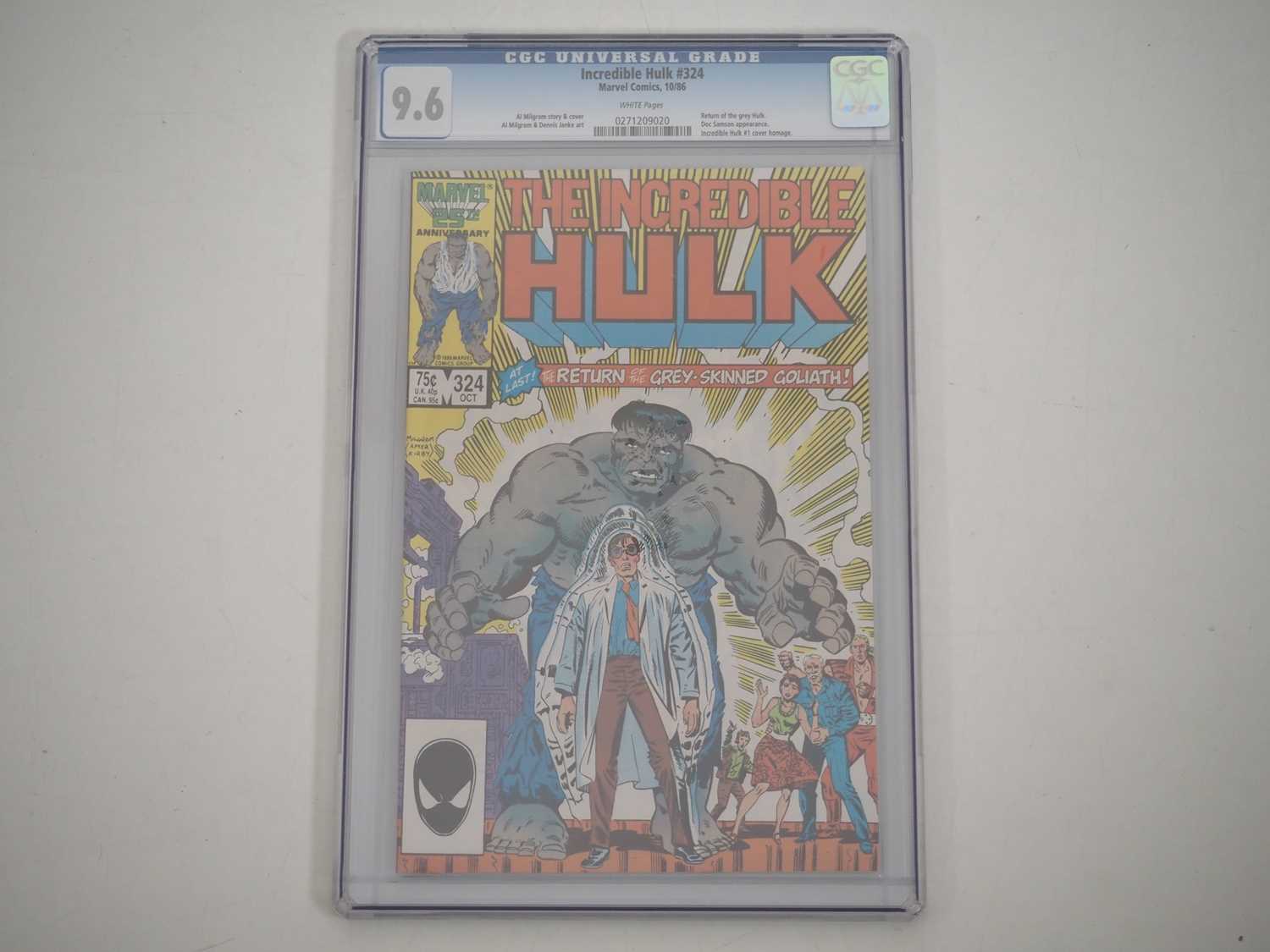Lot 43 - INCREDIBLE HULK #324 (1986 - MARVEL) GRADED...
