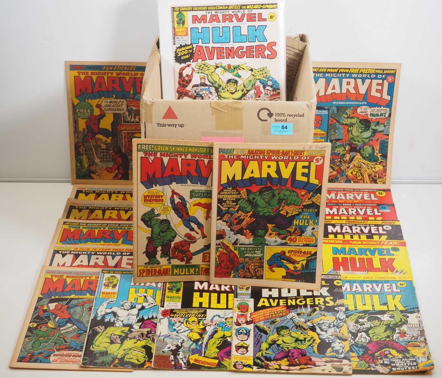 Lot 84 - MIGHTY WORLD OF MARVEL (125 in Lot) - Running...