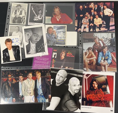 Lot 370 - A group of male musician autographs on...