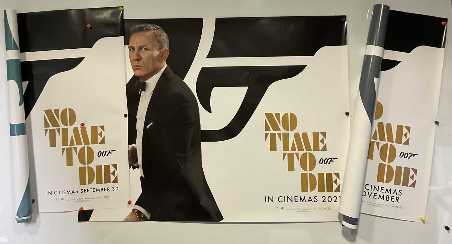 Lot 88 - A set of three NO TIME TO DIE (2021) UK Quad,...