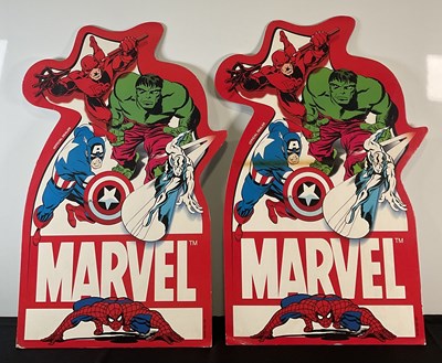 Lot 153 - A pair of MARVEL official dealer cardboard...