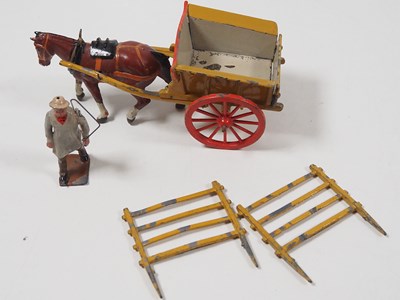 Lot 121 - A BRITAINS diecast Tumbrel wagon set, together...