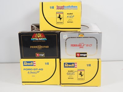 Lot 137 - A group of 1:18 scale diecast racing cars by...
