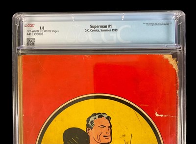 Lot 518 - SUPERMAN #1 (1939 - DC) GRADED 1.8 (GD-) by...