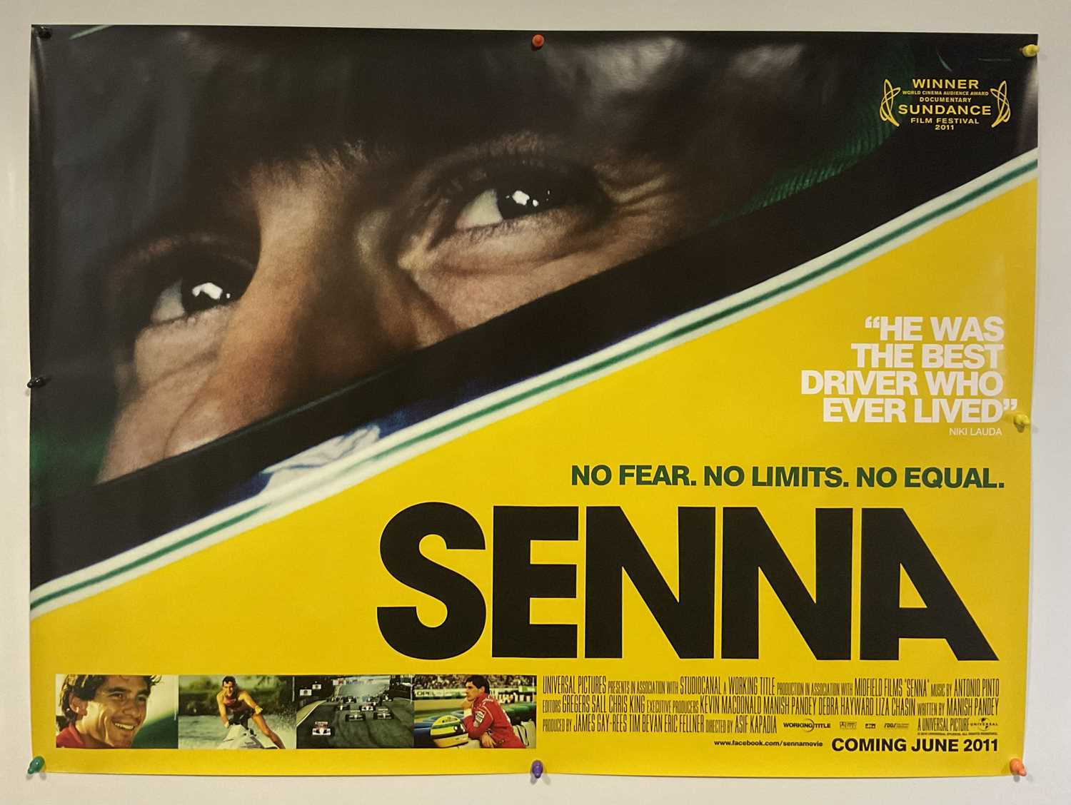 Lot 84 - SENNA (2011) UK quad film poster, documentary,...