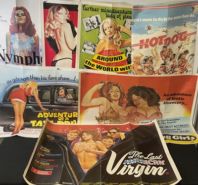 Lot 133 - A selection of adult themed UK Quad film...