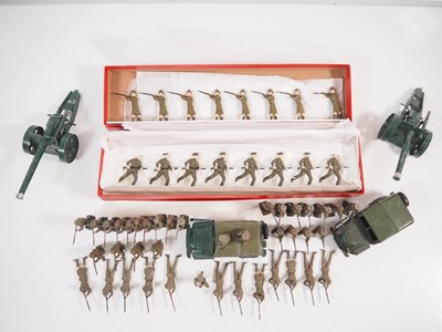 Lot 33 - A group of diecast soldiers, military vehicles...