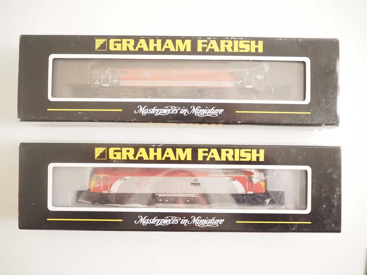 Graham Farish Nゲージ 2個セット 箱傷み有 Lot 292 - A pair of GRAHAM FARISH N gauge diesel