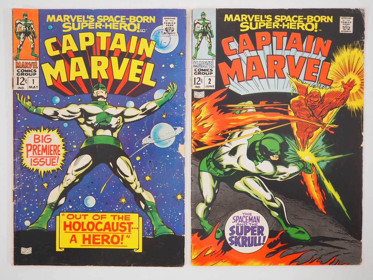 Lot 42 - CAPTAIN MARVEL #1 & 2 (2 in Lot) - (1968 -...