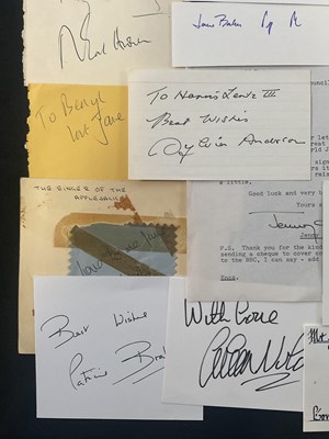Lot 23 - A collection of celebrity autographs on...