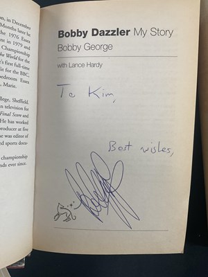 Lot 13 - A group of mixed sporting autographed books...