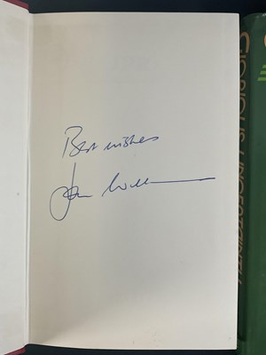 Lot 13 - A group of mixed sporting autographed books...