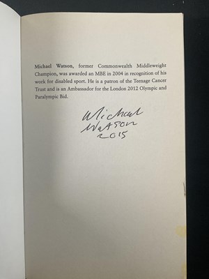 Lot 13 - A group of mixed sporting autographed books...