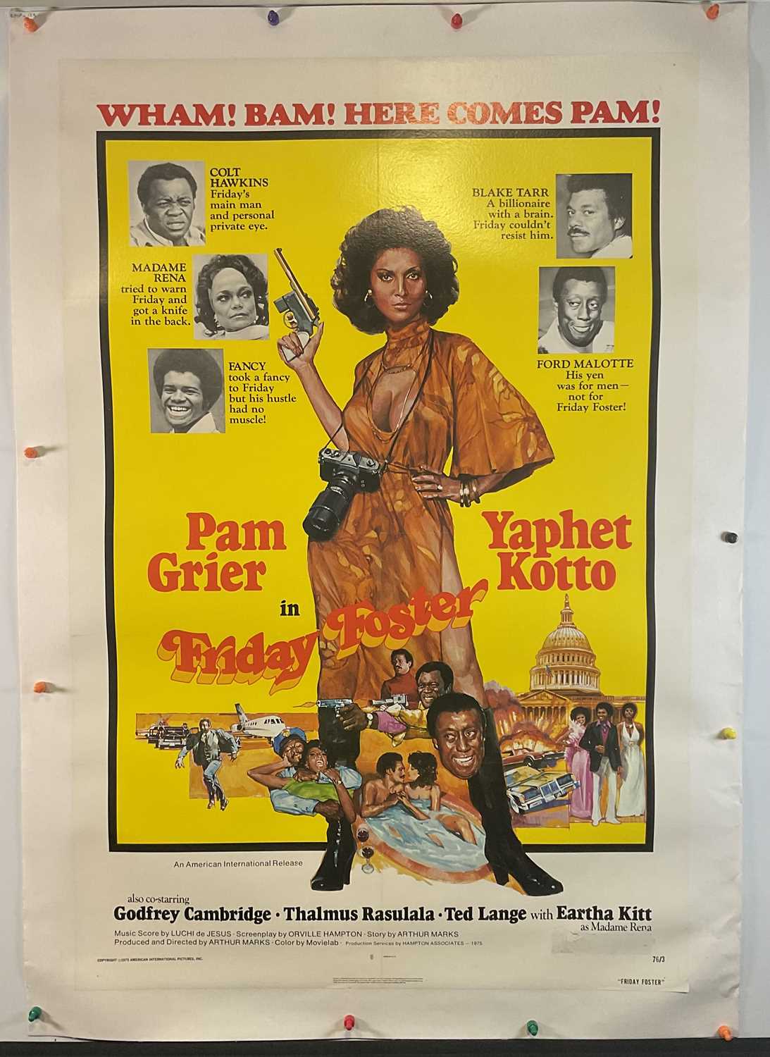 Lot 35 - FRIDAY FOSTER (1976) US one sheet - full...