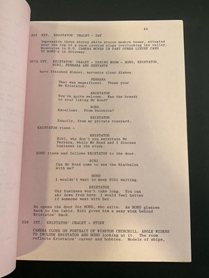 Lot 4 - An original shooting script for the 12th JAMES...
