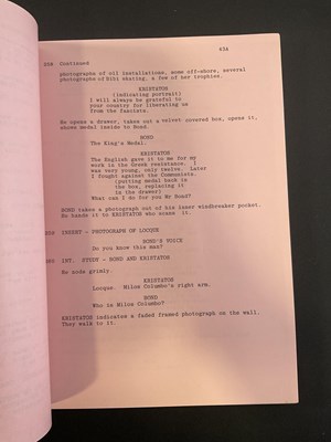 Lot 4 - An original shooting script for the 12th JAMES...