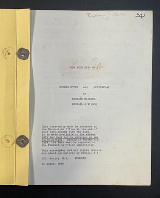Lot 4 - An original shooting script for the 12th JAMES...