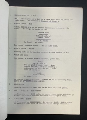 Lot 4 - An original shooting script for the 12th JAMES...