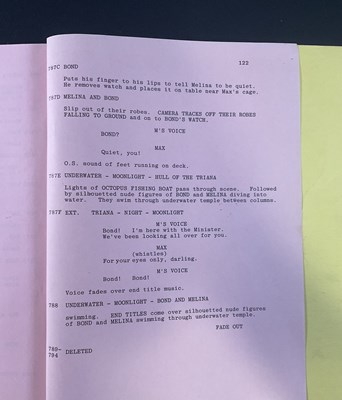 Lot 4 - An original shooting script for the 12th JAMES...