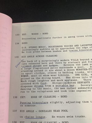 Lot 4 - An original shooting script for the 12th JAMES...