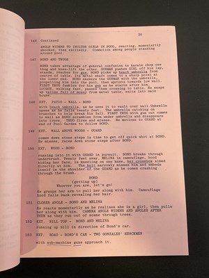 Lot 4 - An original shooting script for the 12th JAMES...