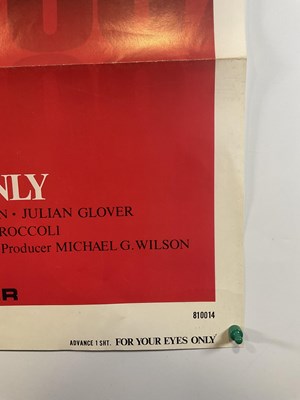 Lot 3 - JAMES BOND: FOR YOUR EYES ONLY (1981) US one...