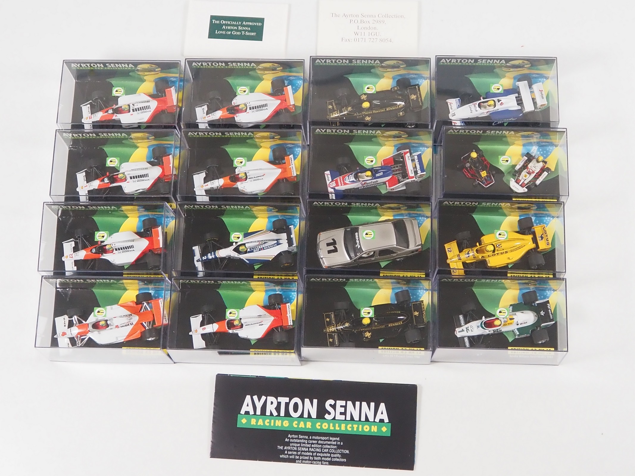 ミニカー Ayrton Senna Racing Car Collection Lot 49 - A LANG (pre-MINICHAMPS) complete Ayrton Senna