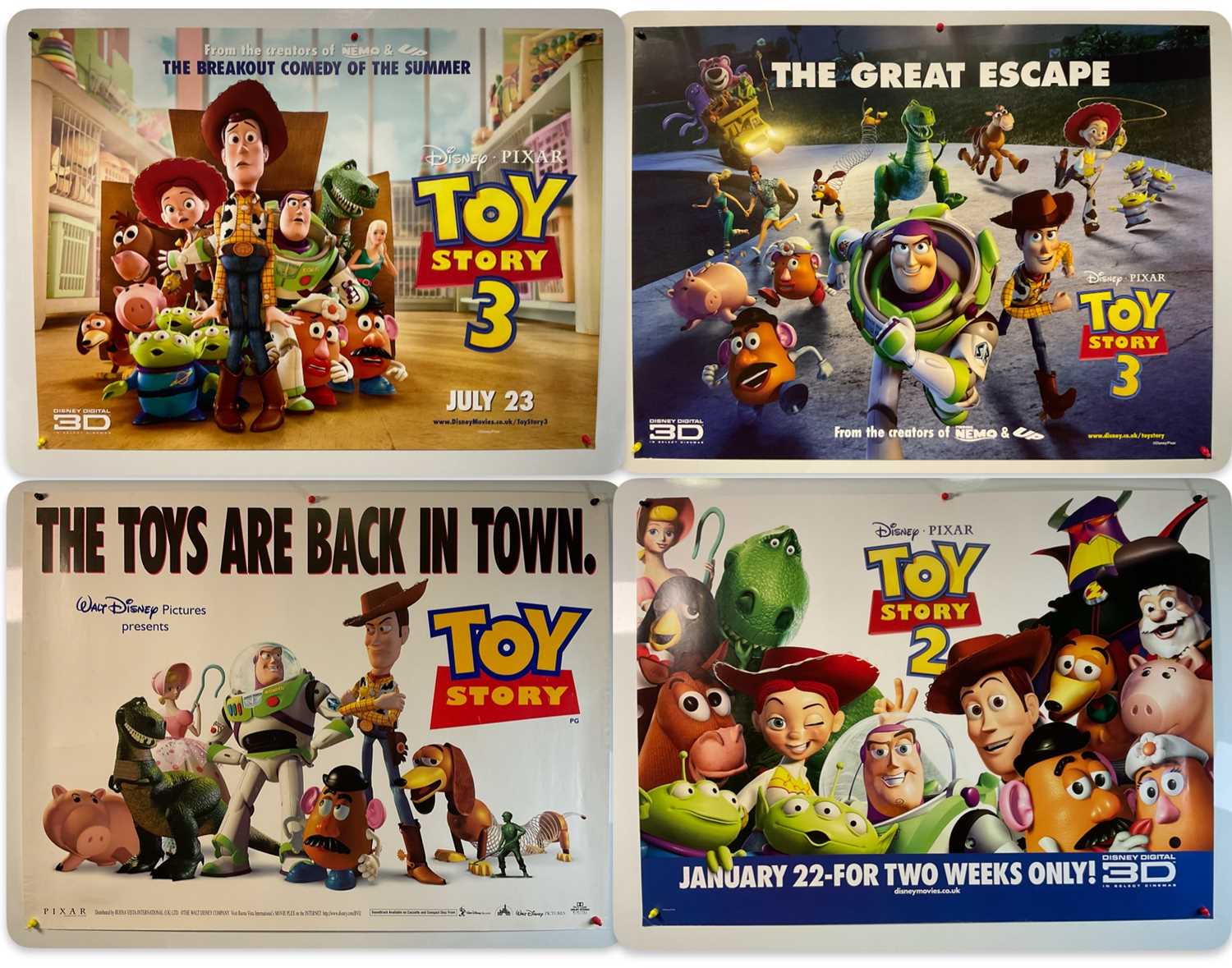 Lot 224 - A group of four TOY STORY UK Quad film