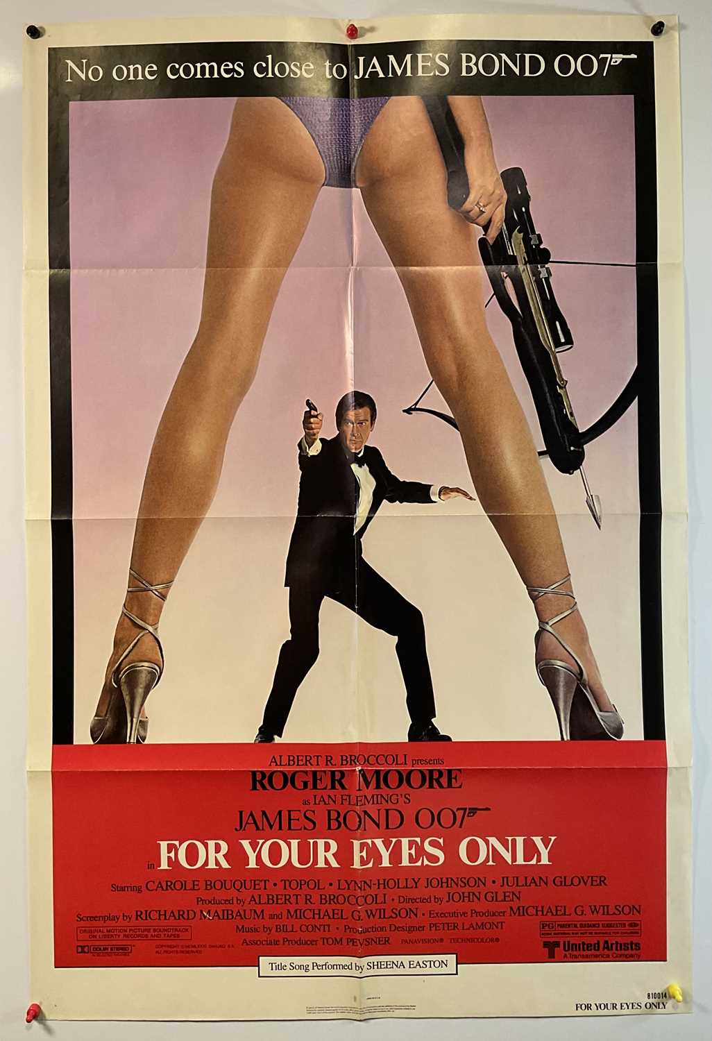 Lot 2 - JAMES BOND: FOR YOUR EYES ONLY (1981) US one...