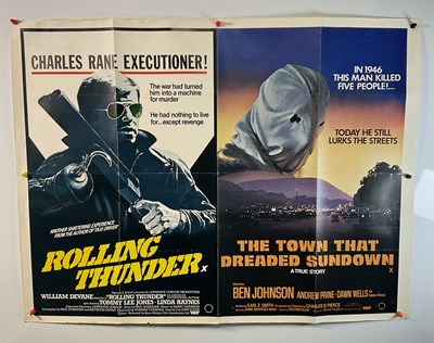 Lot 36 - A group of crime UK Quad film posters to...