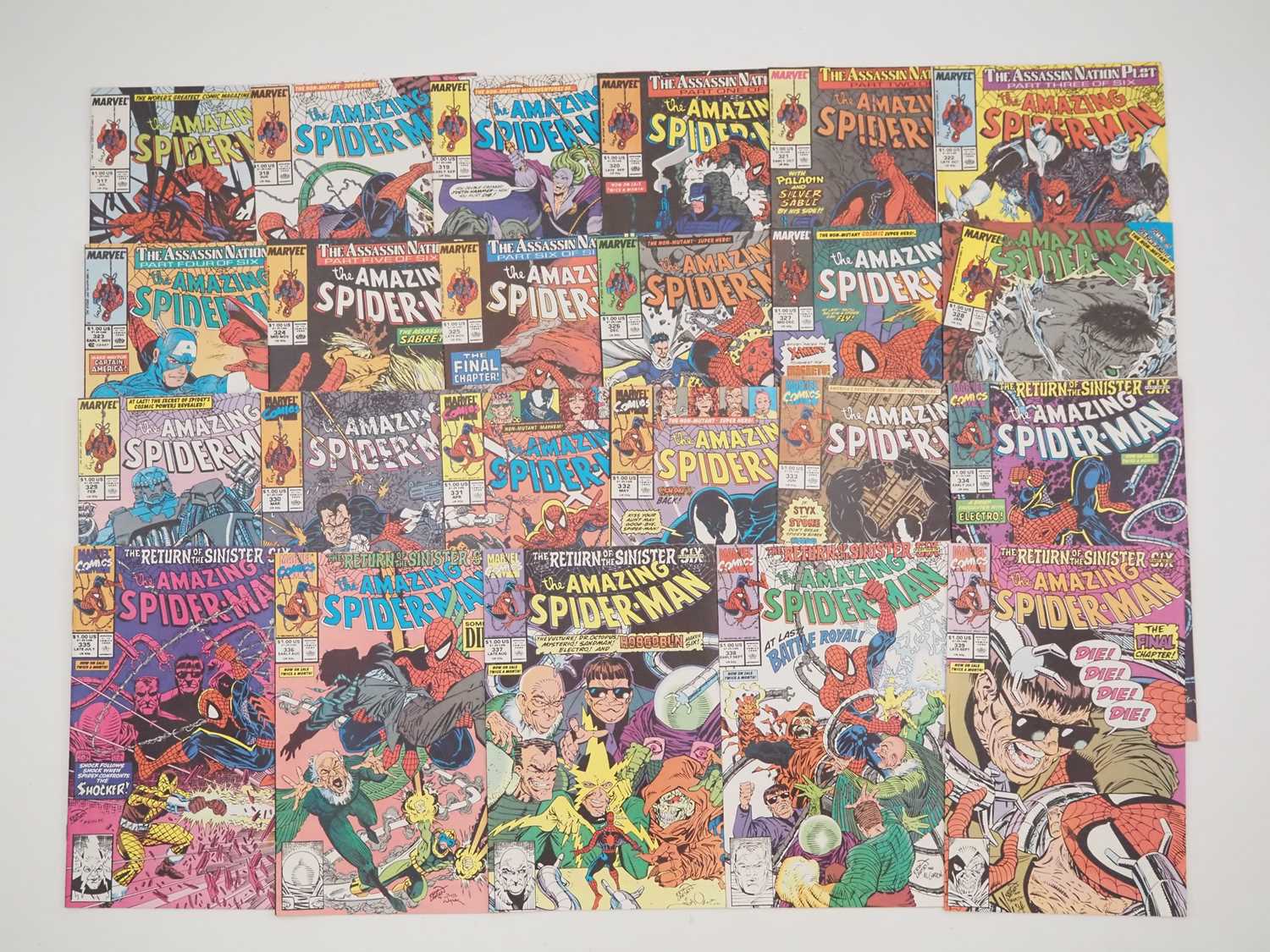 Lot 71 - AMAZING SPIDER-MAN #317 to 339 (23 in Lot) -...