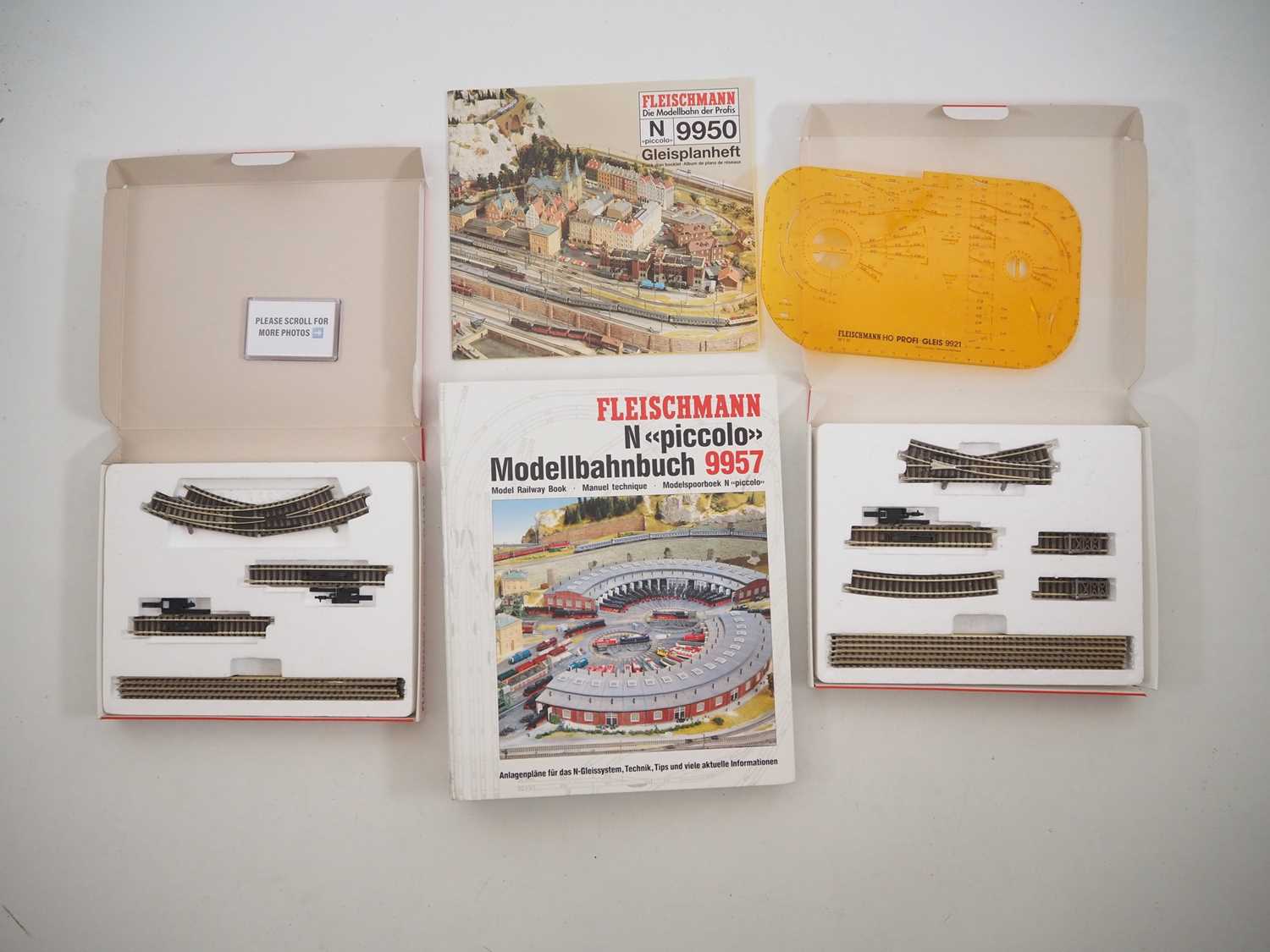 Lot 35 - A pair of FLEISCHMANN N gauge Piccolo track...