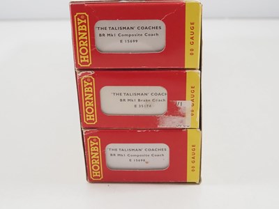 Lot 104 - A pair of HORNBY OO gauge triple coach packs...