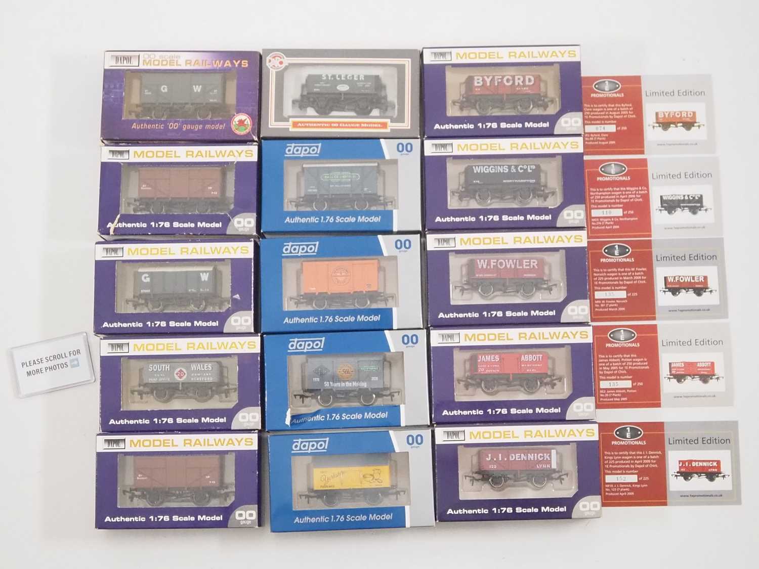 Lot 124 - A group of DAPOL OO gauge wagons, in various...