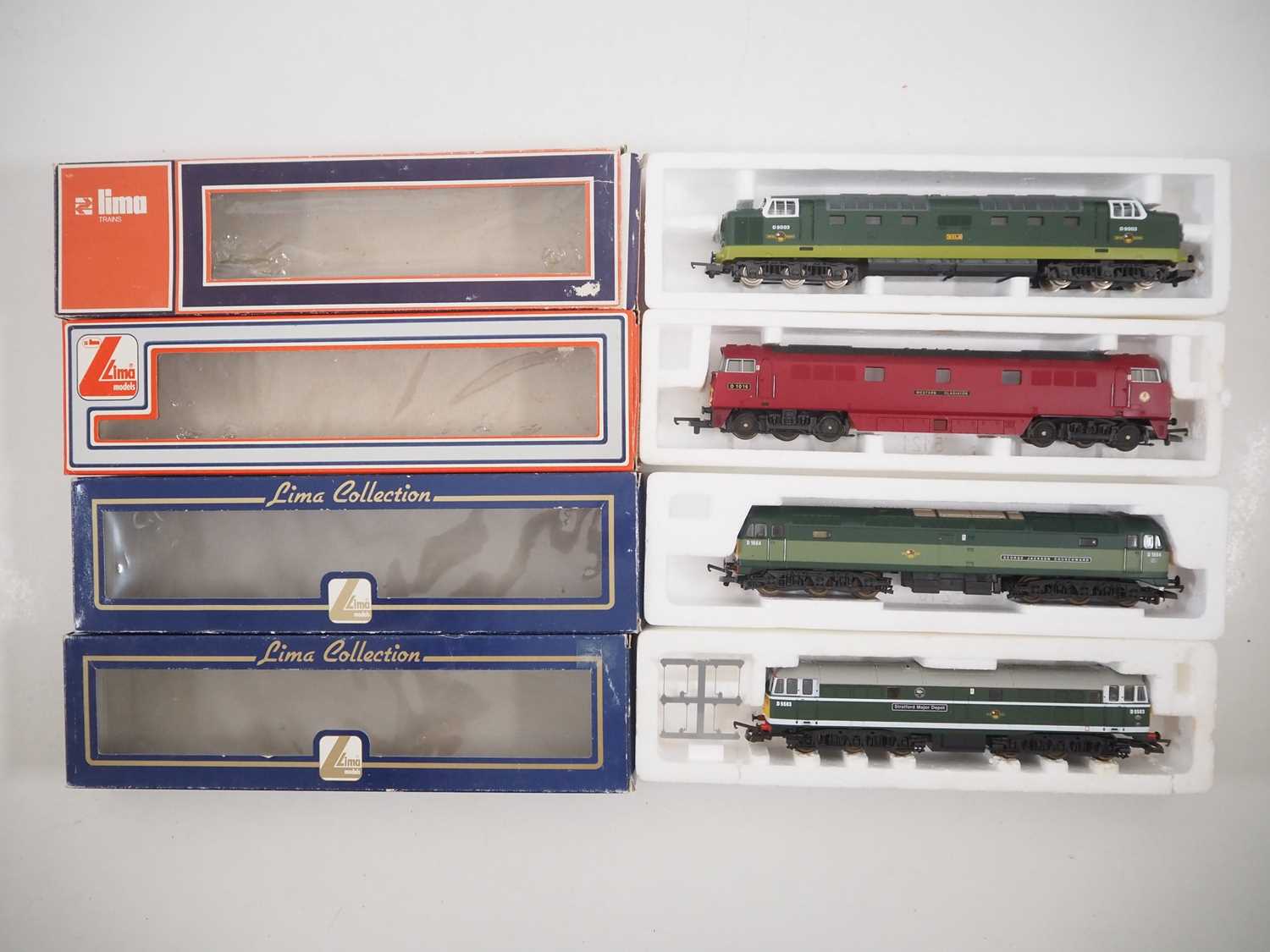 Lot 136 - A group of four LIMA OO gauge diesel...