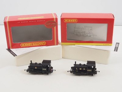 Lot 222 - A pair of HORNBY OO gauge Pug steam tank...