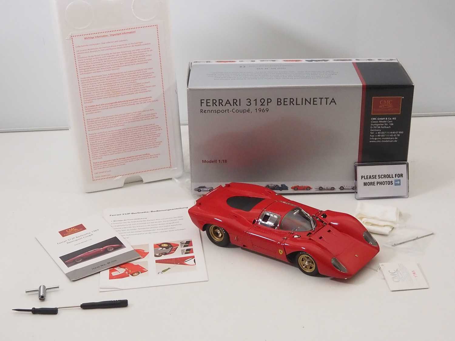 Lot 461 - A CMC M-096 1/18 scale diecast Ferrari 312P...