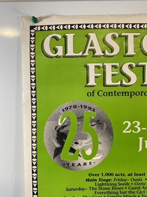 Lot 333 - GLASTONBURY (1995) - A line up poster for...