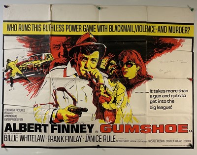 Lot 286 - GUMSHOE (1971) UK Quad film poster signed by...