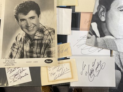 Lot 505 - A collection of Rock and Roll autographs and...