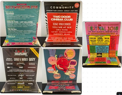 Lot 458 - A group of music bus stop festival posters...
