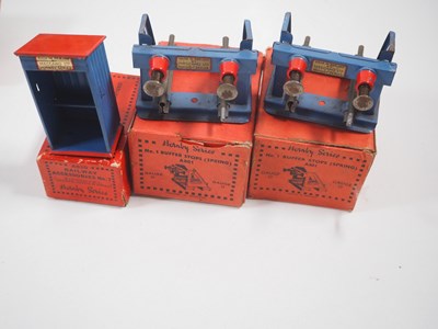 Lot 72 - A group of HORNBY O gauge tinplate buildings...