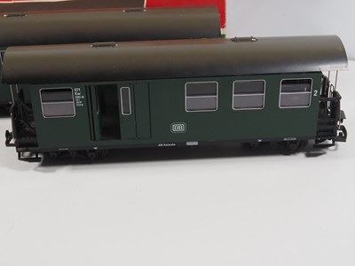 Lot 87 - A pair of LGB G scale German outline bogie...